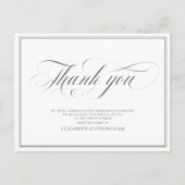 Carte Postale Classic Cursive Script Calligraphy Frame Memorial (Devant)