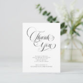 Carte Postale Classic Cursive Script Memorial Thank You (Debout devant)