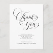 Carte Postale Classic Cursive Script Memorial Thank You (Devant)