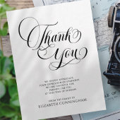 Carte Postale Classic Cursive Script Memorial Thank You