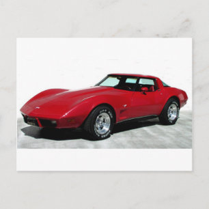 Carte Postale Classic de la Corvette rouge 1979