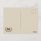 Carte Postale Classic élégant 50ème Réunion du lycée - 2 jours (Dos)