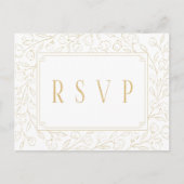 Carte Postale Classic Floral Mariage Repas Choix RSVP (Devant)