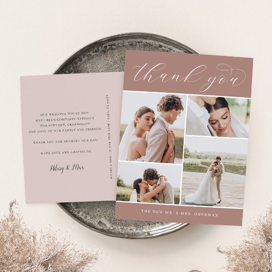 Carte Postale Classic Four | Multi Photo Wedding Thank You