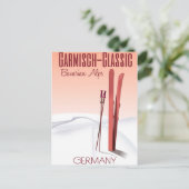 Carte Postale Classic Garmisch, Alpes bavaroises poster ski (Debout devant)