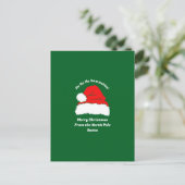 Carte Postale Classic Green Santa Merry Christmas (Debout devant)