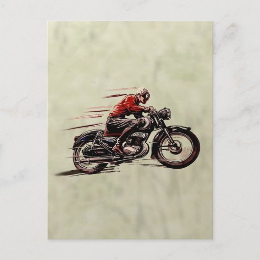 CARTE POSTALE CLASSIC RACING MOTORCYCLE. (Devant)