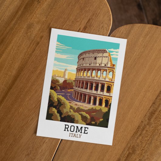 Carte Postale Classic Rome Italie Colisée Historique