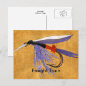 Carte Postale Classic Trout Fly "Freight Train" (Devant / Derrière)