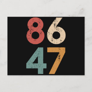 Carte Postale Classic Vintage 80s Style 86 47 Anti Trump