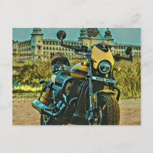 Carte Postale classic vintage motorcycle vend