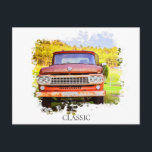 Carte Postale *~* Classic Vintage Rusty TRUCK<br><div class="desc">CARTE POST CARTE POSTALE - VOITURES CLASSIQUES RETRO - Peintures Digital Enhanced de style Grunge - PERSONNALISER LE TEXTE SI VOUS LE SOUHAITEZ. - GRUNGE ABSTRAIT ANCIEN CAMION rouillé dans un champ arboré. Le cadre arrière - plan est BLANC. Le mot CLASSIC peut être modifié à votre goût ou supprimé....</div>