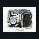 Carte Postale *~* Classic Vintage Vieux Antique Peinture voiture<br><div class="desc">CARTE POST POSTCARD - CARTES CLASSIQUES RETRO - SOUMIS AVEC LIGNES FORTES Peintures Digital Enhanced - PERSONNALISER TEXTE SI VOUS LE SOUHAITEZ. - FORD V8 Voiture / voitures. Le cadre arrière - plan est BLANC. Le mot CLASSIC peut être modifié à votre goût ou supprimé. Image numérique améliorée et améliorée...</div>