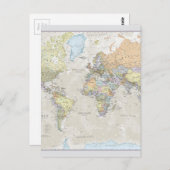 Carte Postale Classic World Map (Devant / Derrière)