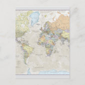 Carte Postale Classic World Map (Devant)