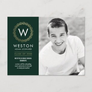 Carte postale Classic Wreath EDITABLE COULOR Gradu