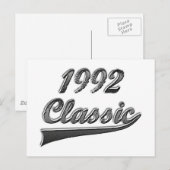 Carte Postale Classique 1992 (Devant / Derrière)