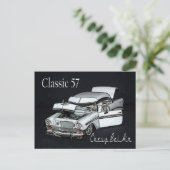 Carte postale classique 57 Chevy Bel Air (Debout devant)