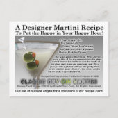Carte postale classique à base de martini à base d (Devant)