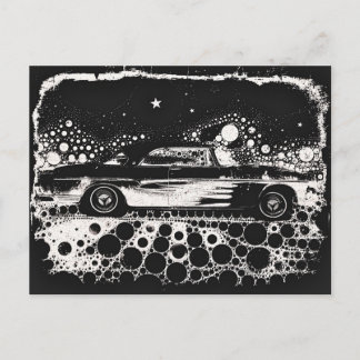 Carte postale classique à flamme noire et blanche