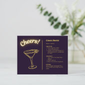 Carte postale classique Cocktail - Martini (Debout devant)