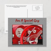 Carte postale classique d'anniversaire de voiture (Devant / Derrière)