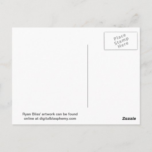 Carte postale classique de fluorescence (Dos)