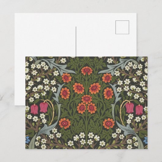 Carte Postale Classique de la Fleur de Jardin de William Morris  (Devant / Derrière)