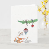 Carte postale classique de Noël (Fleur jaune)