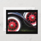 Carte postale classique de pneu de voiture (Devant / Derrière)