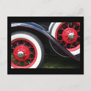 Carte postale classique de pneu de voiture
