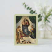 Carte Postale Classique de Raphael "Vierge Sixtine" (vers 1513) (Debout devant)