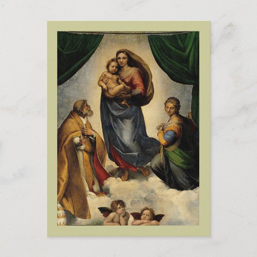 Carte Postale Classique de Raphael "Vierge Sixtine" (vers 1513) (Devant)