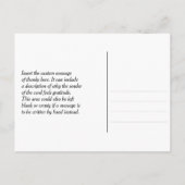 Carte postale classique de remerciement à l'ancien (Dos)