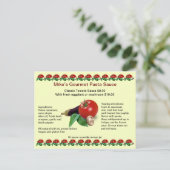 Carte postale classique de sauce aux pâtes gourman (Debout devant)