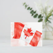 Carte postale classique du drapeau du Canada (Debout devant)