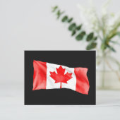 Carte postale classique du drapeau du Canada (Debout devant)