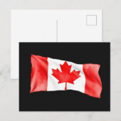 Carte postale classique du drapeau du Canada (Devant / Derrière)