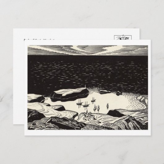 Carte postale classique en bois (Devant / Derrière)