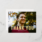 Carte Postale classique en Merci FOIL Grad Collegi (Recto/Verso)