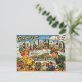 Carte postale classique espiègle d'Édimbourg (Debout devant)