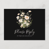 Carte postale classique Fleur sauvage noir Choix d (Devant)