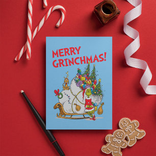 Carte Postale Classique Le Grinch Le Grinch & Max Fugue en tra