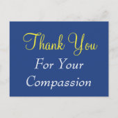 Carte postale classique "Merci pour votre compassi (Devant)