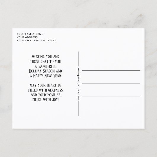 Carte Postale Classique Moderne Amour Fêtes Saisons Salutations (Dos)