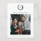 Carte postale classique Monogramme de couronne pho (Devant)