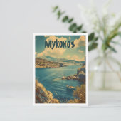 Carte Postale Classique Mykonos Grèce Vintage voyage rétro (Debout devant)