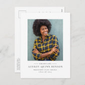 Carte postale classique noire blanche invitation à (Devant / Derrière)