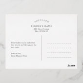 Carte postale classique Peace Foil Photo Holiday (Verso)