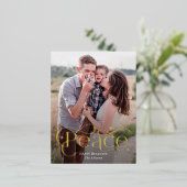 Carte postale classique Peace Foil Photo Holiday (Debout devant)
